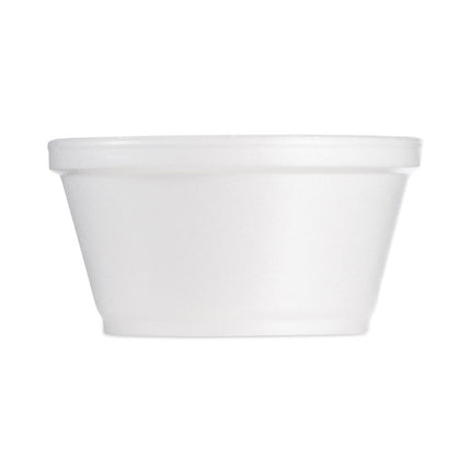 Foam Container, Extra Squat, 8 oz, White, 1,000/Carton