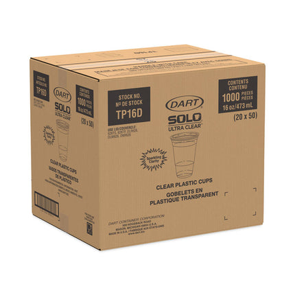Ultra Clear PET Cups, Squat, 16 oz, Plastic, 50/Pack