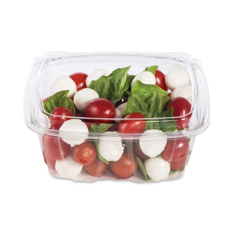 ClearPac SafeSeal Tamper-Resistant/Evident Containers, Domed Lid, 32 oz, Clear, Plastic, 100/Bag, 2 Bags/Carton