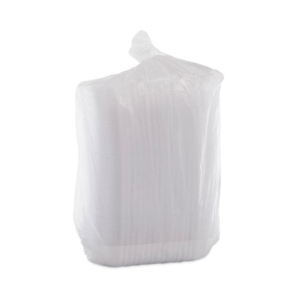 ClearPac Large Nacho Tray, 2 Compartments, 3.3 oz, 6.2 x 6.2 x 1.6, Clear, Plastic, 500/Carton