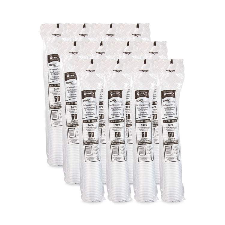 Conex ClearPro Plastic Cold Cups, 24 oz, 50/Bag, 12 Bags/Carton