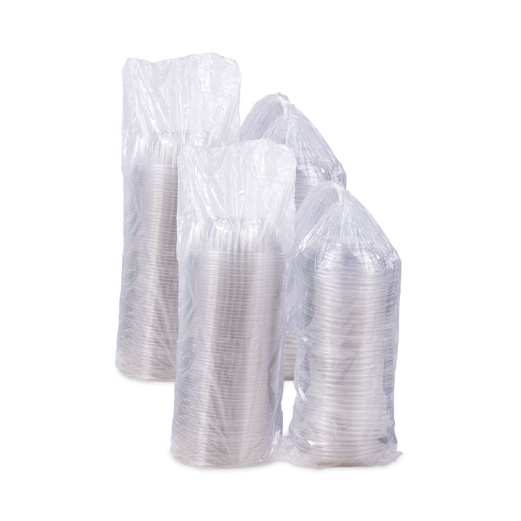 PresentaBowls Bowl/Lid Combo-Paks, 32 oz, Clear, Plastic, 63/Pack, 4 Pack/Carton