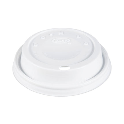 Cappuccino Dome Sipper Lids, Fits 12 oz Hot Cups, Plastic, White, 1,000/Carton