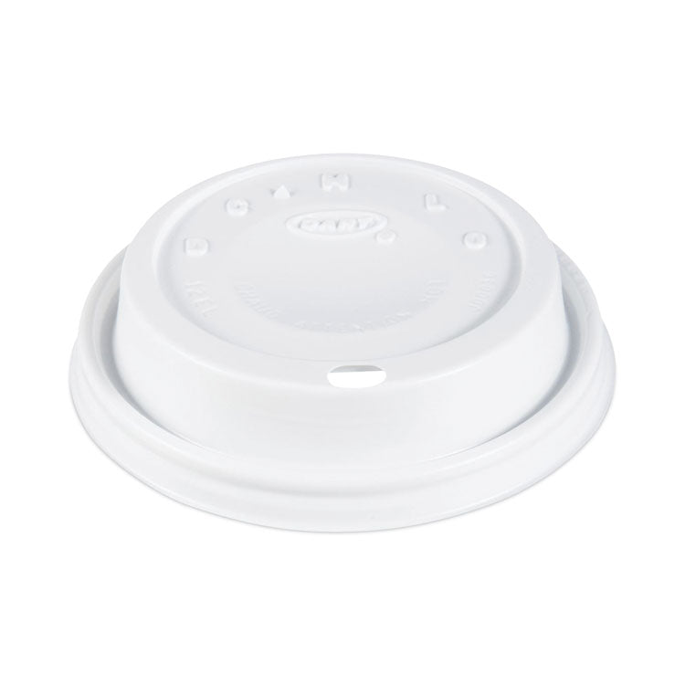 Cappuccino Dome Sipper Lids, Fits 12 oz Hot Cups, Plastic, White, 1,000/Carton