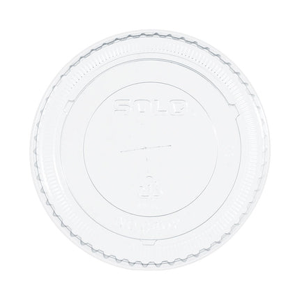 PETE Flat Straw-Slot Cold Cup Lids, Fits 12 oz Cold Cups, Plastic, Clear, 100/Pack, 25 Packs/Carton