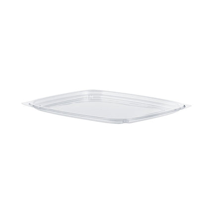 ClearPac Clear Container Lids, Flat, 6.5 x 7.5, Clear, Plastic, 63/Pack, 8 Packs/Carton