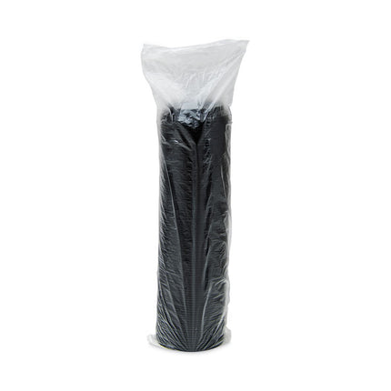 Cappuccino Dome Sipper Lids, Fits 12 oz to 24 oz Hot Cups, Plastic, Black, 100/Pack, 10 Packs/Carton