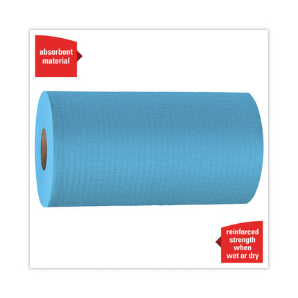 General Clean X60 Cloths, Small Roll, 9.8 x 13.4, Blue, 130/Roll, 12 Rolls/Carton