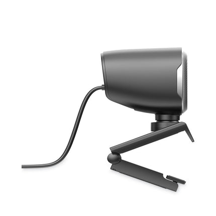 CyberTrack M1 HD Fixed Focus USB Webcam with AI Motion/Facial Tracking, 1920 Pixels x 1080 Pixels, 2.1 Mpixels, Black/Silver