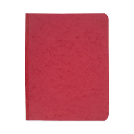Pressboard Report Cover With Tyvek Reinforced Hinge, Two-Piece Prong Fastener, 3" Capacity, 8.5 X 11, Red/red
