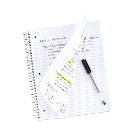 Wirebound Notebook, 1-Subject, Wide/Legal Rule, Assorted Cover Colors (Set 8), (100) 10.5 x 8 Sheets, 6/Pack