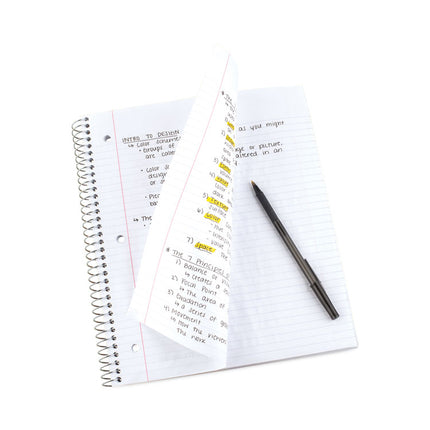 Wirebound Notebook, 1-Subject, Medium/College Rule, Assorted Cover Colors (Set 3), (100) 11 x 8.5 Sheets, 6/Pack