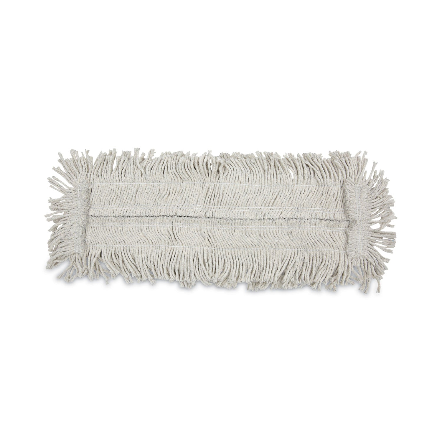Disposable Cut End Dust Mop Head, Cotton/synthetic, 24w X 5d, White