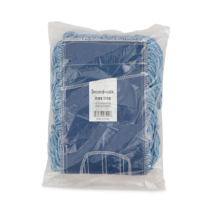 Mop Head, Dust, Looped-End, Cotton/synthetic Fibers, 18 X 5, Blue