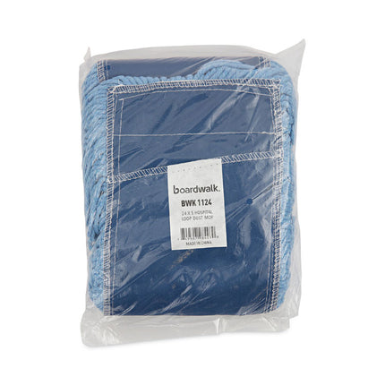 Mop Head, Dust, Looped-End, Cotton/synthetic Fibers, 24 X 5, Blue