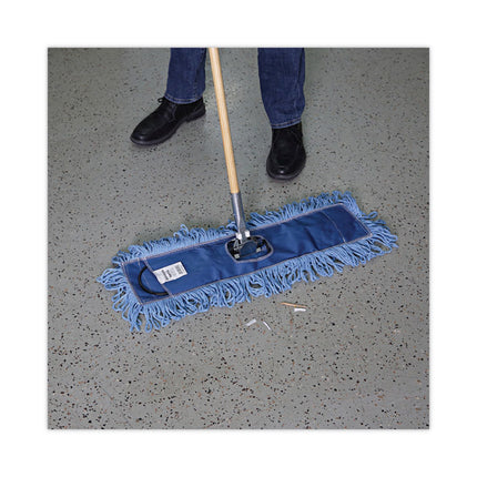 Mop Head, Dust, Looped-End, Cotton/synthetic Fibers, 18 X 5, Blue