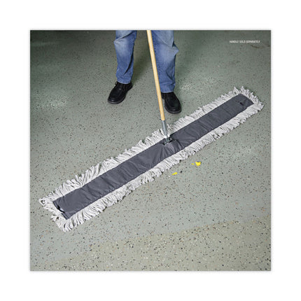 Disposable Dust Mop Head, Cotton, Cut-End, 60w X 5d
