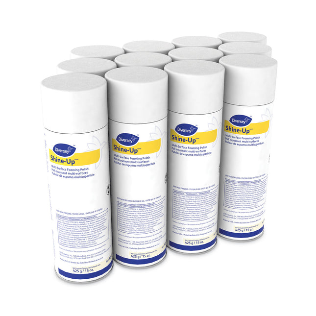 Shine-Uptm/mc Multi-Surface Foaming Polish, Lemon Scent, 15 Oz Aerosol Spray, 12/carton