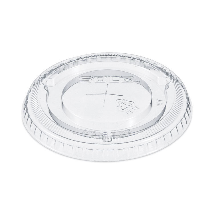 Straw-Slot Cold Cup Lids, Fits 10 oz Cold Cups, Plastic, Clear, 100/Pack, 25 Packs/Carton