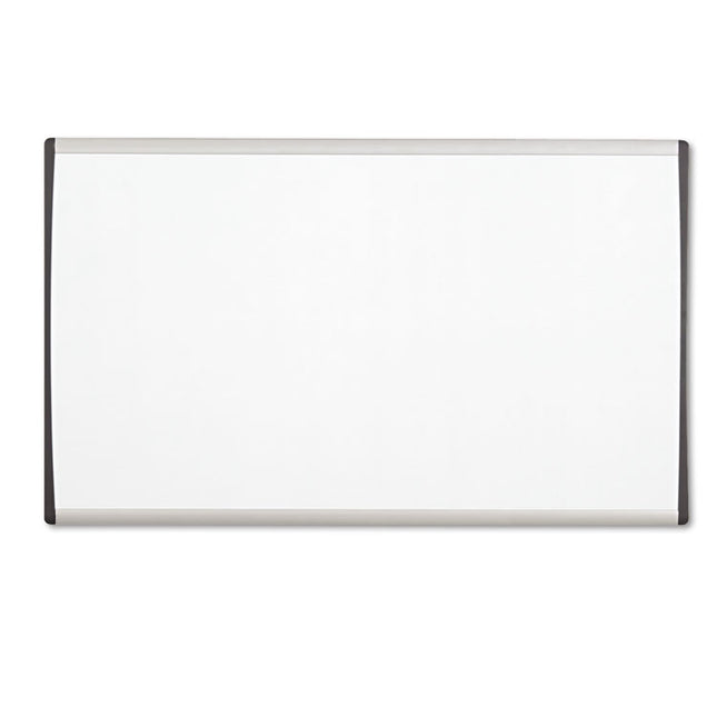ARC Frame Cubicle Board, Magnetic Dry Erase, 30" x 18", White Surface, Satin Aluminum Frame