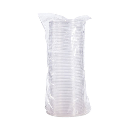 PresentaBowls Clear Flat Lids, 5.4" Diameter x 0.3" h, Plastic, 504/Carton