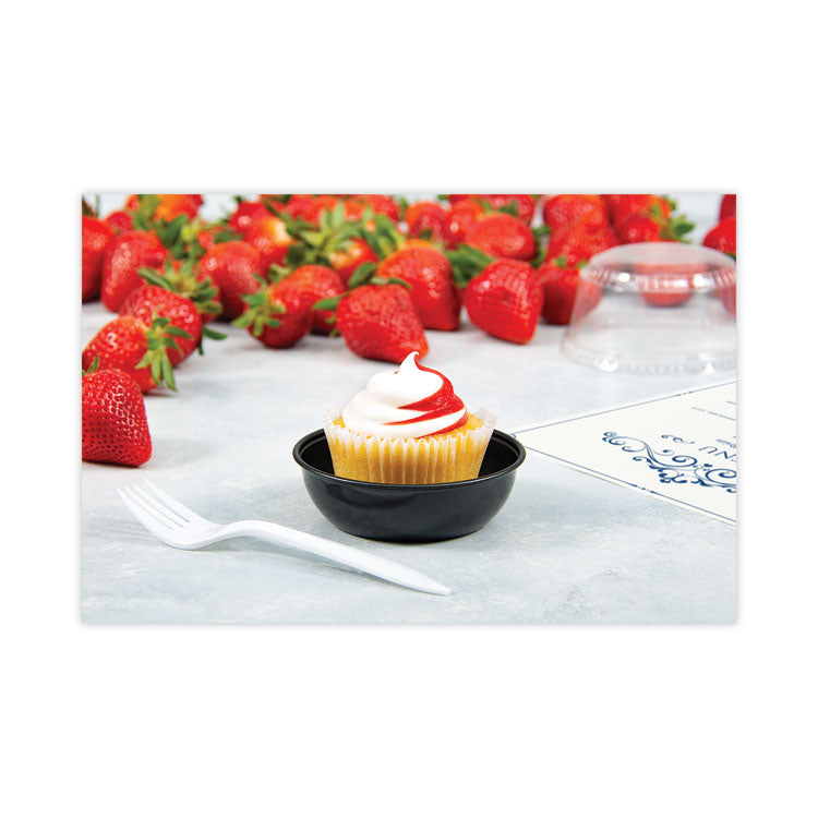 Polystyrene Portion Cups, 5.5 oz, Plastic, Black, 250/Bag, 10 Bags/Carton