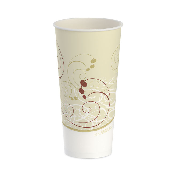 Symphony Treated-Paper Cold Cups, 22 oz, White/Beige/Red, 50/Bag, 20 Bags/Carton