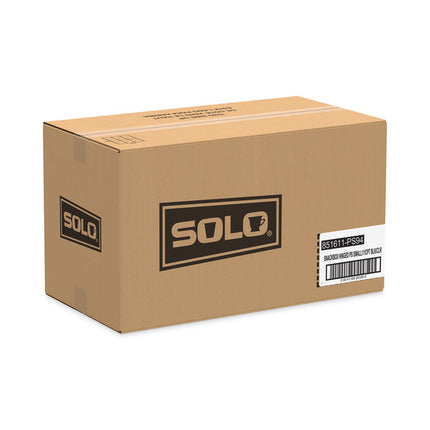 Creative Carryouts Hinged Plastic Hot Deli Boxes, Medium Snack Box, 18 Oz, 6.22 X 5.9 X 2.1, Black/clear, 200/carton