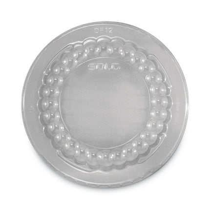 Flat-Top Dome PET Plastic Lids, For 12 oz Containers, 4.34" Diameter x 1.5" h, Clear, 1,000/Carton