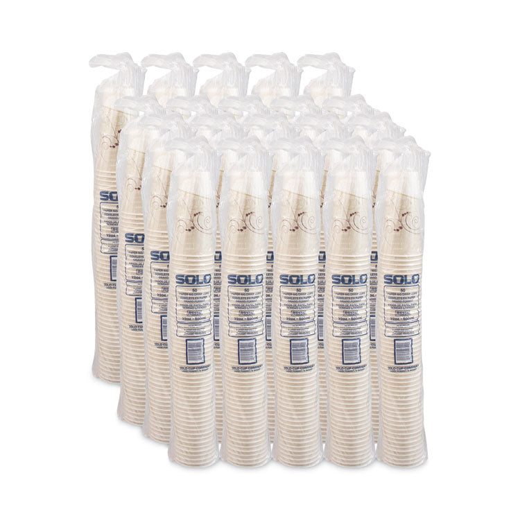 Symphony Treated-Paper Cold Cups, 22 oz, White/Beige/Red, 50/Bag, 20 Bags/Carton