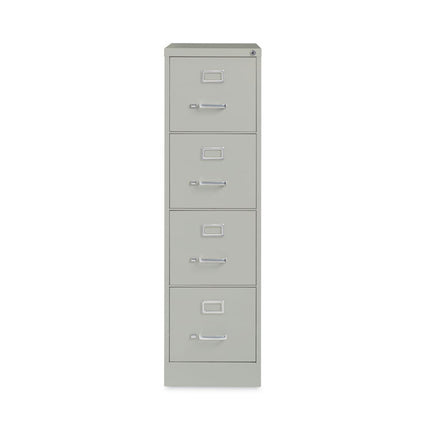 Four-Drawer Economy Vertical File, Letter-Size File Drawers, 15" x 26.5" x 52", Light Gray