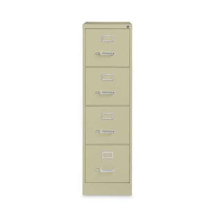 Four-Drawer Economy Vertical File, Letter-Size File Drawers, 15" x 26.5" x 52", Putty