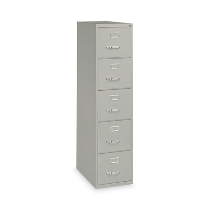 Five-Drawer Economy Vertical File, Letter-Size File Drawers, 15" x 26.5" x 61.37", Light Gray