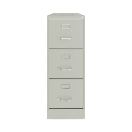 Three-Drawer Economy Vertical File, Letter-Size File Drawers, 15" x 22" x 40.19", Light Gray