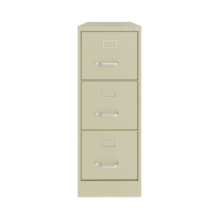 Three-Drawer Economy Vertical File, Letter-Size File Drawers, 15" x 22" x 40.19", Putty