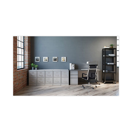 Two-Drawer Economy Vertical File, Letter-Size File Drawers, 15" x 26.5" x 28.37", Light Gray