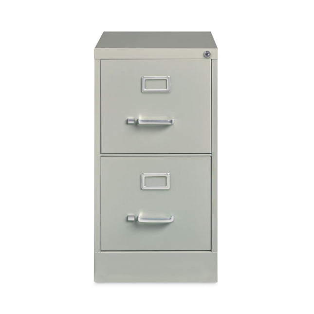 Two-Drawer Economy Vertical File, Letter-Size File Drawers, 15" x 22" x 28.37", Light Gray