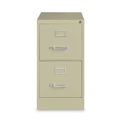 Two-Drawer Economy Vertical File, Letter-Size File Drawers, 15" x 26.5" x 28.37", Putty