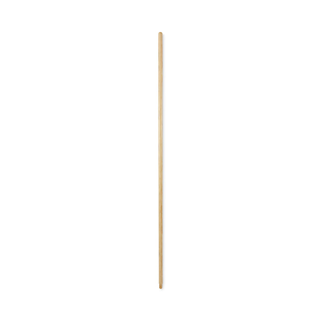 Threaded End Broom Handle, Lacquered Hardwood, 0.94" dia x 54", Natural