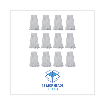 Cut-End Wet Mop Head, Rayon, No. 32, White, 12/carton
