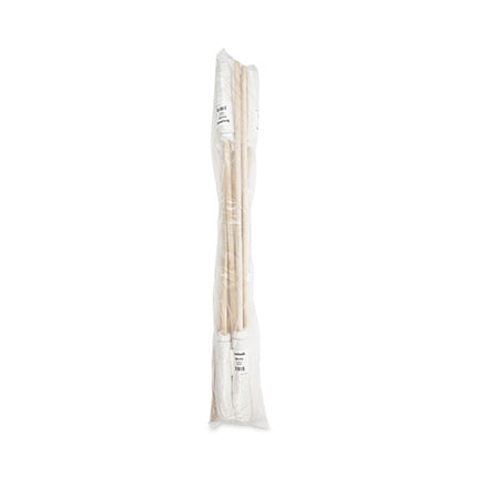 Handle/Deck Mops, #12 White Rayon Head, 48" Natural Wood Handle, 6/Pack