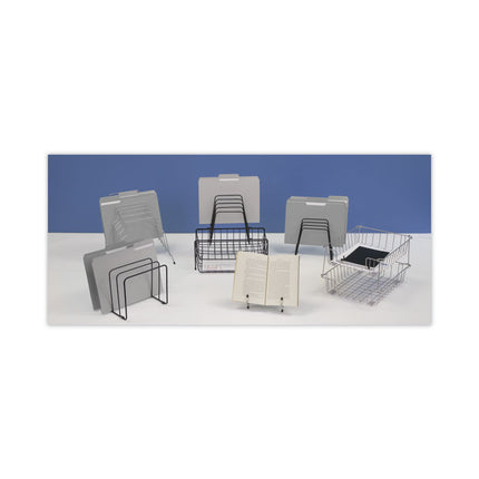 Wire Desktop Organizer, 11 Sections, Letter To Legal Size Files, 9" X 11.38" X 8", Black