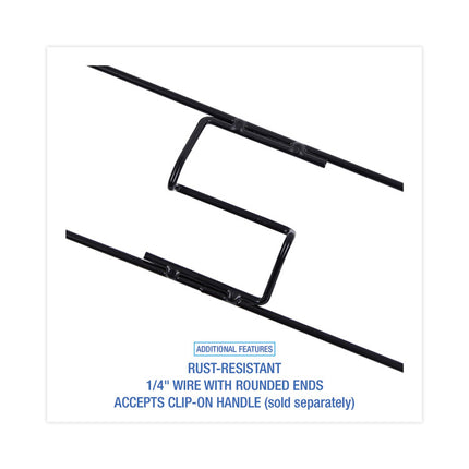 Clip-On Dust Mop Frame, 24w X 5d, Zinc Plated
