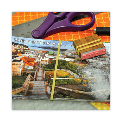 Pale Crepe Gold Rubber Bands, Size 33, 0.04" Gauge, Golden Crepe, 1 lb Box, 970/Box