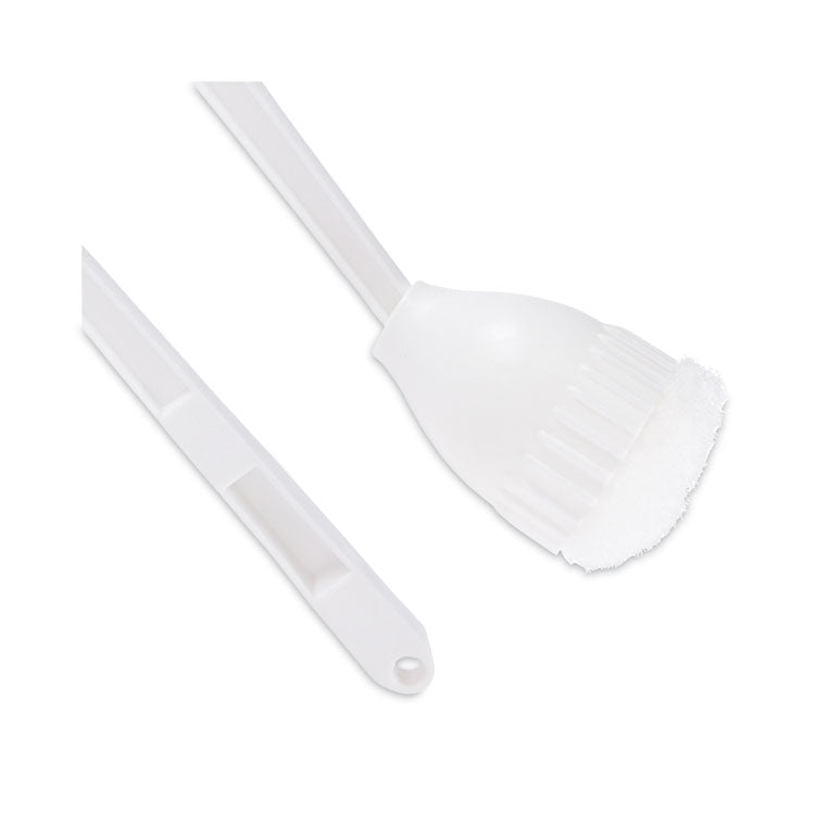 Cone Toilet Bowl Mop, 10" Handle, 2" Mop Head, White, 25/Carton
