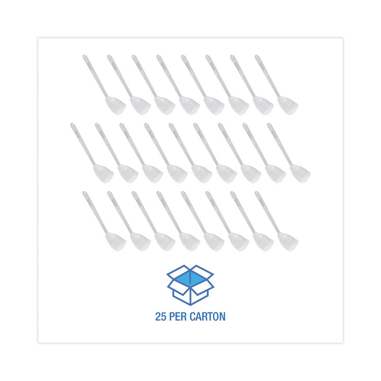 Cone Toilet Bowl Mop, 10" Handle, 2" Mop Head, White, 25/Carton