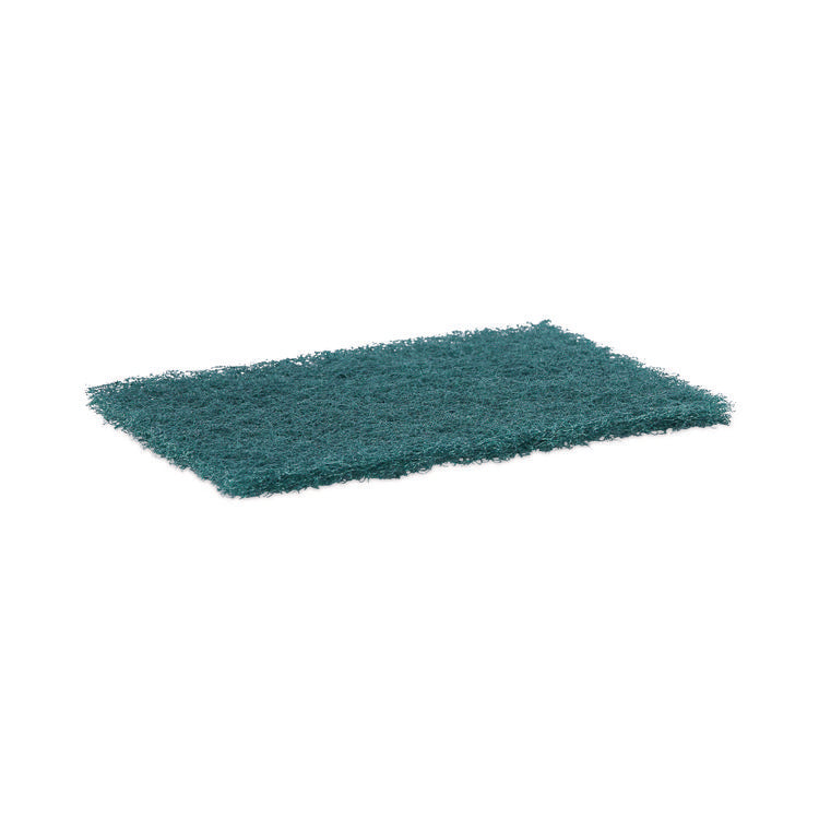 Heavy-Duty Scouring Pad, 6 x 9, Green, 15/Carton