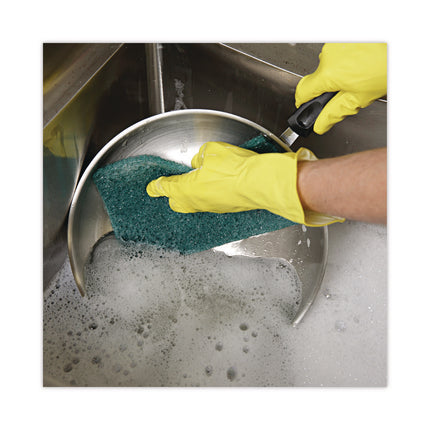 Heavy-Duty Scouring Pad, 6 x 9, Green, 15/Carton