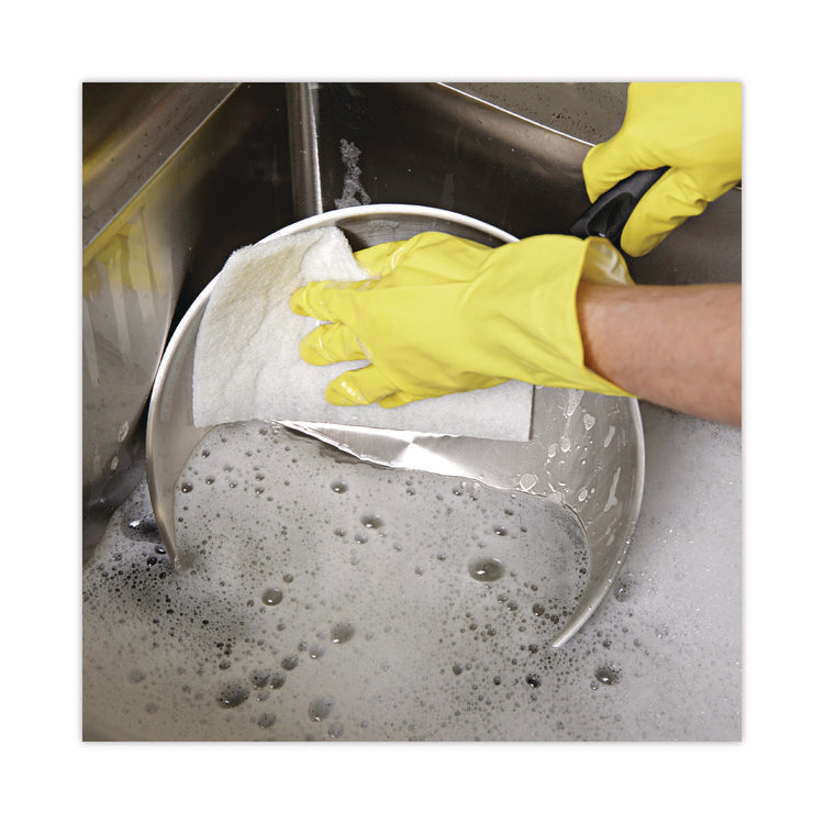 Light-Duty Scouring Pad, 6 x 9, White, 20/Carton