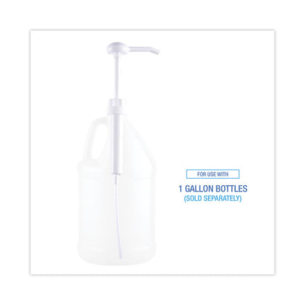 Siphon Pump for 1 gal Bottles, 1 oz Output, 12" Tube, Plastic, White